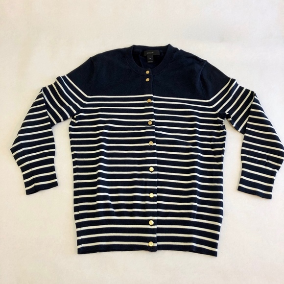 J.crew Jackie Cardigan, 3/4 sleeve, gold buttons - Picture 2 of 6